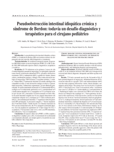 Pseudoobstrucción intestinal idiopática crónica y síndrome de Berdon