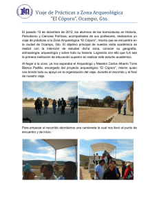 Viaje de Prácticas a Zona Arqueológica “El Cóporo”, Ocampo, Gto.