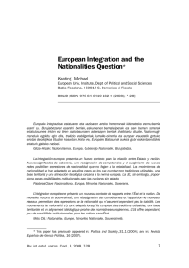 European Integration and the Nationalities Question. IN: Sub