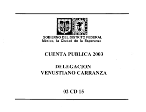 Delegación Venustiano Carranza. - Secretaría de Finanzas del