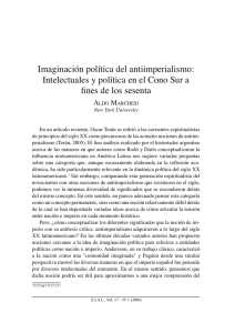 Imaginación política del antiimperialismo: Intelectuales y política en