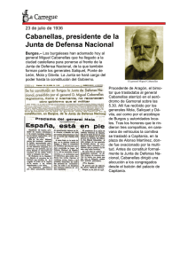 Cabanellas, presidente de la Junta de Defensa Nacional