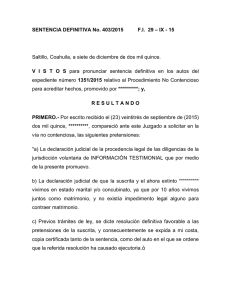 SENTENCIA DEFINITIVA No. 403/2015 FI 29 – IX