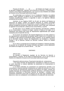 Proyecto de Decreto - Gobierno de Aragón