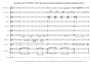 John Barry`s OUT OF AFRICA - Main Title (school-orchestra