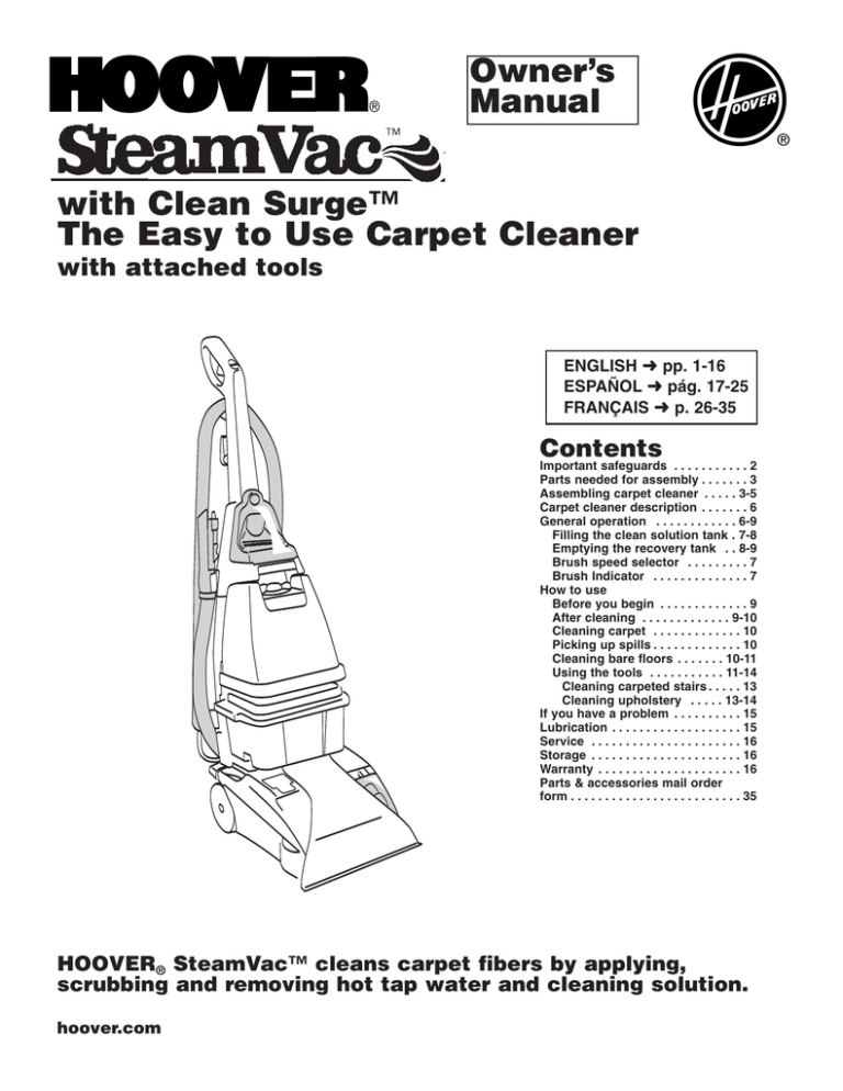 with Clean Surge™ The Easy to Use Carpet Cleaner