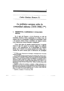 La polémica europea sobre la comunidad aldeana (1850—1900) (**)