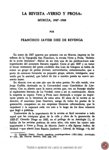 La revista Verso y prosa (Murcia 1927