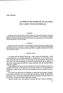 la ermita del roser de vilallonga del camp: notas históricas