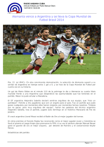 Alemania vence a Argentina y se lleva la Copa Mundial de Futbol