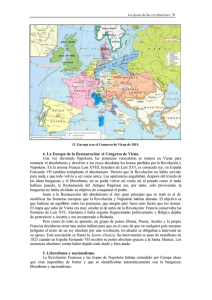 4. La Europa de la Restauración: el Congreso de Viena. Una vez