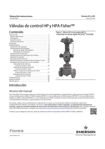 Válvulas de control HP y HPA Fisher