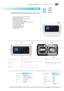 USB Wall Radio Kit mit bluethooth und Line-In