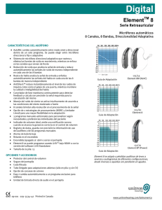 Unitron Hearing - Element 8 BTE - Specification Sheet