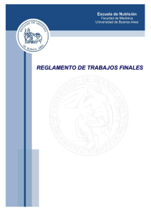 reglamento de trabajos finales - Facultad de Medicina