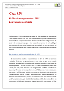 Capítulo 104. Elecciones generales de 1982 en Baleares