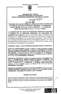 Notificación por aviso Dt Santander - RESOLUCION