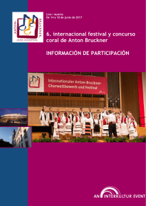 6. internacional festival y concurso coral de Anton Bruckner