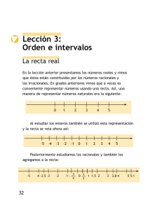 Lección 3: Orden e intervalos