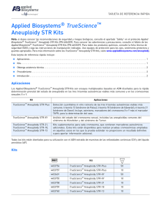 Applied Biosystems® TrueScience™ Aneuploidy STR Kits Quick