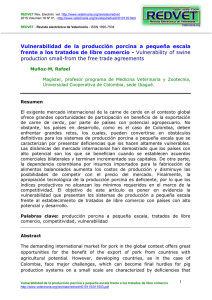 Vulnerabilidad de la producción porcina a pequeña escala frente a