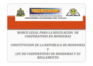 Marco Legal para la regulación de cooperativas en Honduras
