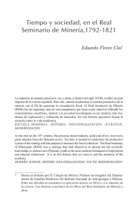 Tiempo y sociedad, en el Real Seminario de Minería,1792-1821