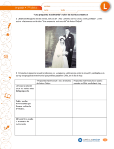 “Una propuesta matrimonial”: taller de escritura creativa I