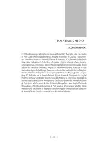 maLa praxis méDiCa - Ministerio Publico