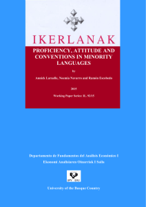proficiency, attitude and conventions in minority languages