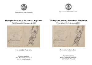 Filología de autor y literatura hispánica