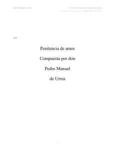 Penitencia de amor Compuesta por don Pedro Manuel de Urrea