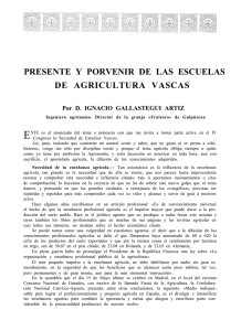 Presente y porvenir de las escuelas de agricultura vascas. IN: IV