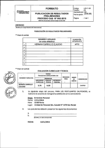 ¿»mm—w PUBLICACIÓN DE RESULTADOS F:cha ap,:b :z`g rra. zmz