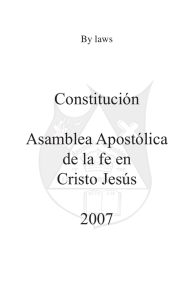 Constitución Asamblea Apostólica de la fe en Cristo Jesús 2007