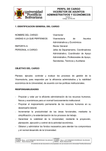 Perfil de Cargo Vicerector - Universidad Pontificia Bolivariana