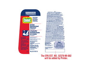 The EPA EST. NO. 52379-MI-002 will be added by Printer. The EPA