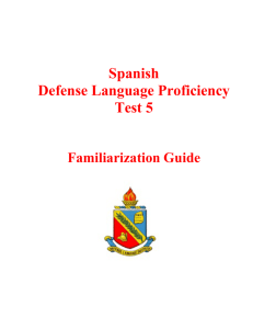 spanish familiarization guide - Defense Language Institute Foreign