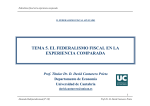 tema 5. el federalismo fiscal en la experiencia comparada
