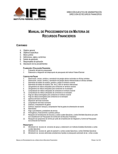manual de procedimientos en materia de recursos financieros