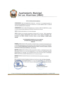 Page 1 Ayuntamiento Municipal De Los Alcarrizos (AMA) DICTA LA