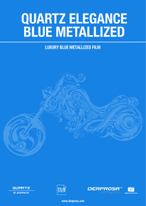 quartz elegance blue metallized