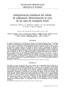 Administración transbucal del sulfato de salbutamol: Determinación
