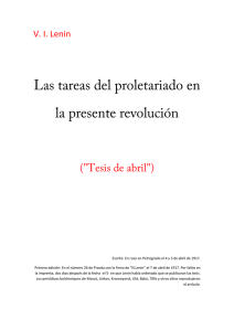 Tesis de abril - Frente Popular Revolucionario, FPR