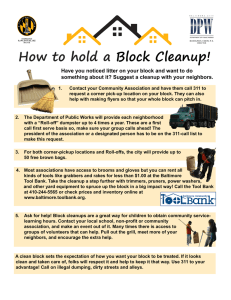 How to hold a Block Cleanup! - Waterfront Partnership of Baltimore