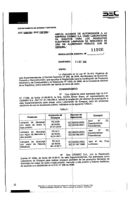 R.E. N° 11926 - Superintendencia de Electricidad y Combustibles