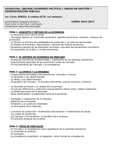 TEMA 1.-CONCEPTO Y MÉTODO DE LA ECONOMIA TEMA 2.