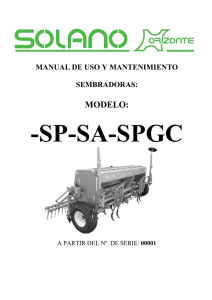 MANUAL DE USO DE SEMBRADORAS SP.2014