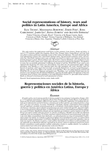 Social representations of history, wars and politics in Latin America