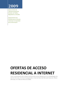 Ofertas de acceso residencial a internet
